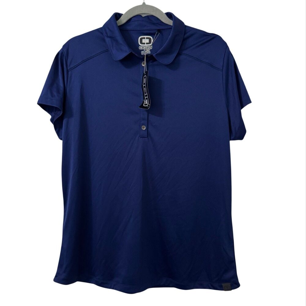 OGIO‎ Top Womens XL Short Sleeve Navy Blue Polo Shirt Athletic Style New